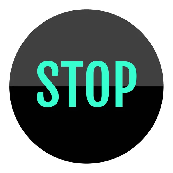 Stop Signo Icono Botón Internet Sobre Fondo Blanco — Archivo Imágenes Vectoriales