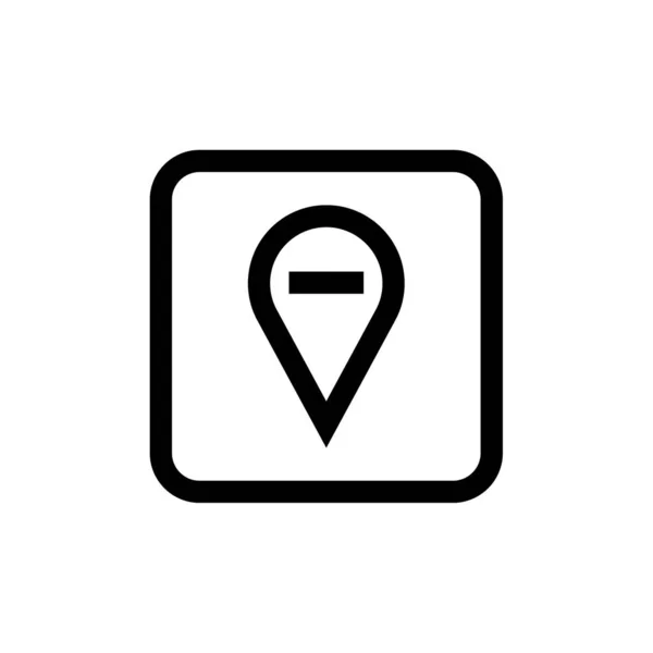 Gps Pictogram Navigatiesymbool Eenvoudig Ontwerp — Stockvector