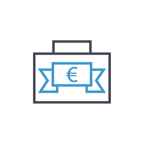 Ikonen För Euro Valuta Vektorillustration — Stock vektor