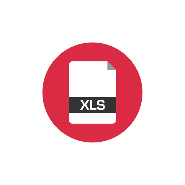 Xls Icona Del Formato File Illustrazione Vettoriale Design Semplice — Vettoriale Stock