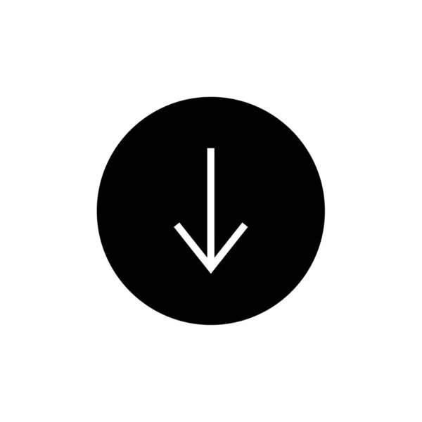 Télécharger Icône Flèche Vers Bas Illustration Vectorielle — Image vectorielle