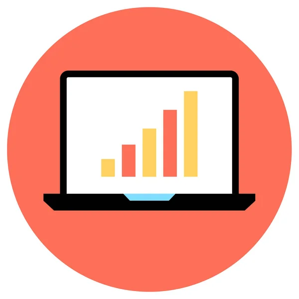 Economics Data Bars Chart Simple Icon Vector Illustration — Stock Vector