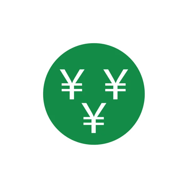 Yen Simgesi Arka Planda Izole Vektör Düz Vektör Sembolü Tasarımı — Stok Vektör