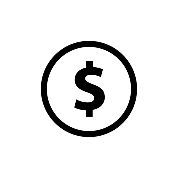 Grafische Dollar Pictogram Eenvoudige Illustratie Van Geld Teken — Stockvector