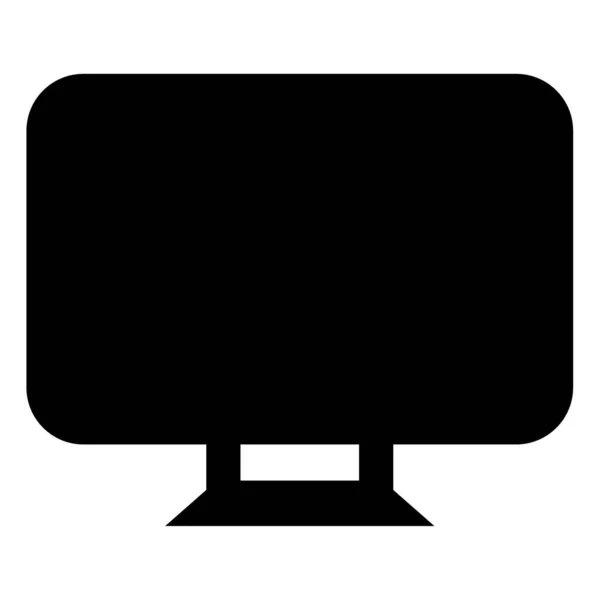 Vektor Monitoru Počítače Ikona Solidního Designu — Stockový vektor