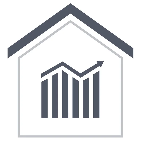 House Building Estate Icon Solid Style — Stock Vector