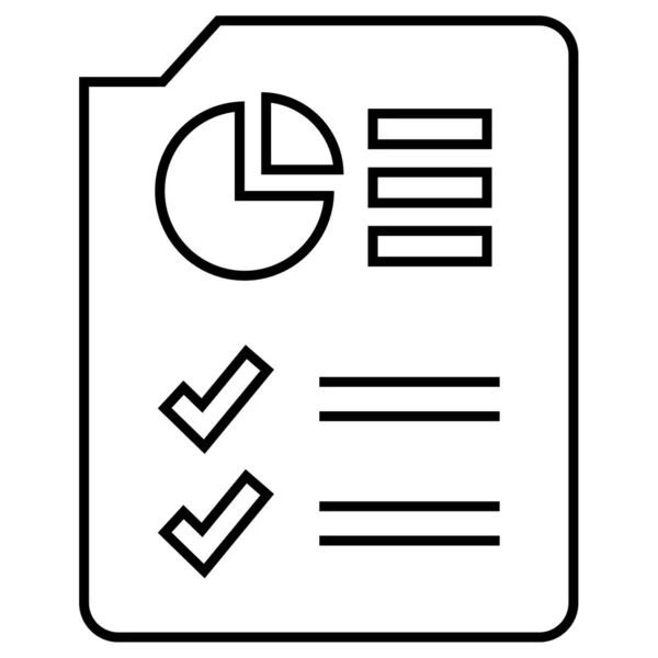 Report Document Checklist Data Analytics File Diseño Simple — Vector de stock