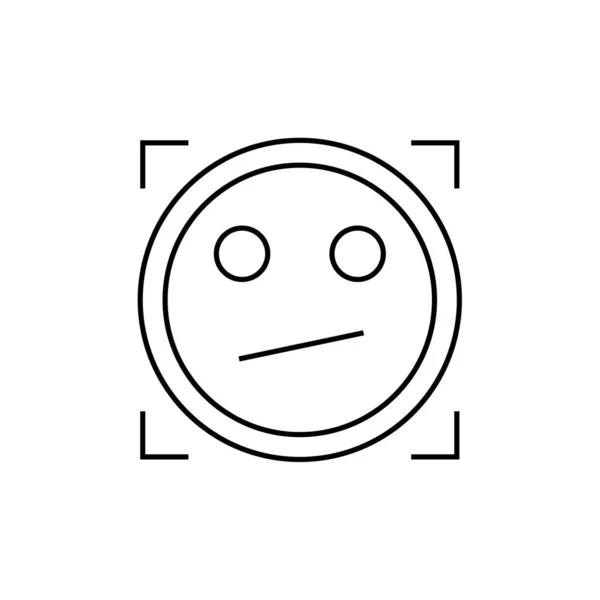 Gezicht Emoticon Icoon Vector Illustratie — Stockvector