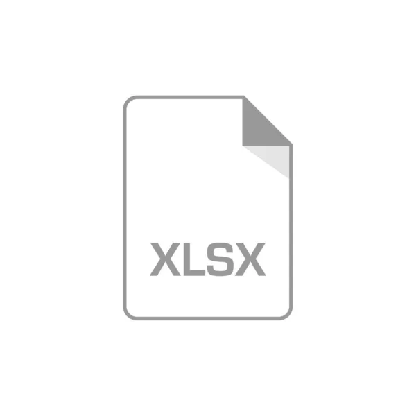 Εικονίδιο Μορφής Αρχείου Xlsx Διανυσματική Απεικόνιση Απλός Σχεδιασμός — Διανυσματικό Αρχείο