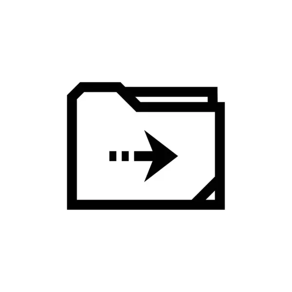 File Icon Right Arrow Vector Illustration — Stock Vector