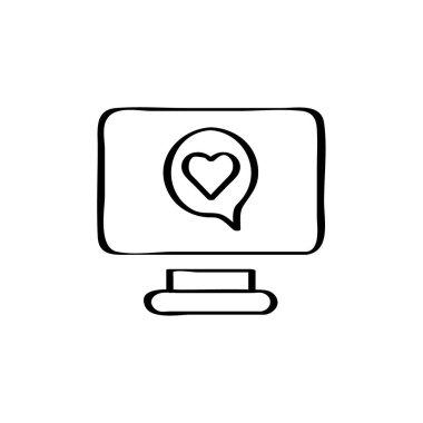 Sohbet balonu simgesi, vektör illüstrasyonu basit tasarım