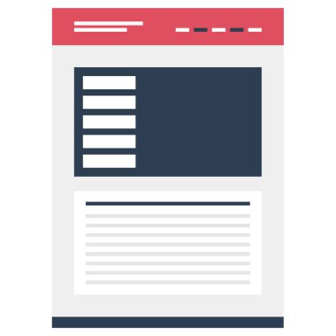 İnternet sitesi. Web simgesi basit illüstrasyon 