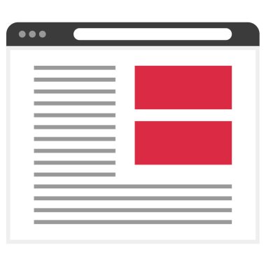 kullanıcı arayüzü tasarımı. Web simgesi basit illüstrasyon 