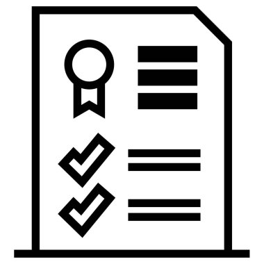 Sertifika. Web simgesi basit illüstrasyon