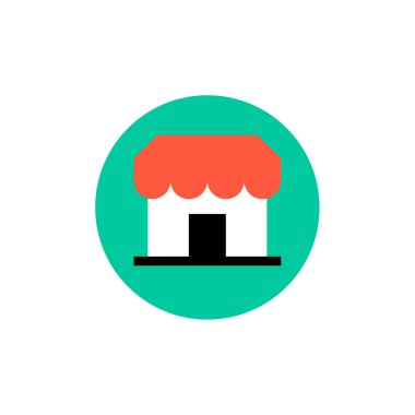 e-ticaret ve alışveriş ikonu konsept vektör çizimi  