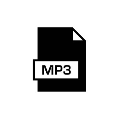 mp3 dosya biçimi vektör illüstrasyonu