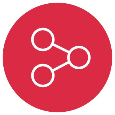 İnternet paylaşım simgesi, vektör illüstrasyonu basit tasarım