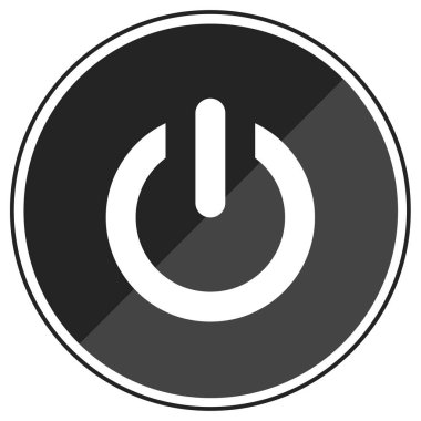 Audio Music Media güç simgesi vektörü simgesi 