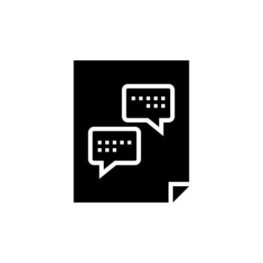 SMS & Metin Mesajlaşması ikon vektör çizimi