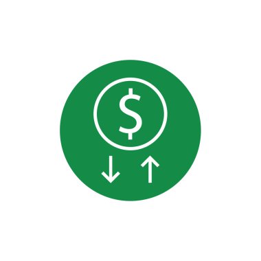 Grafik dolar simgesi, ABD para işaretinin basit bir gösterimi 