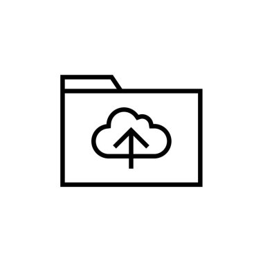 bulut veri simgesi basit vektör illüstrasyonu