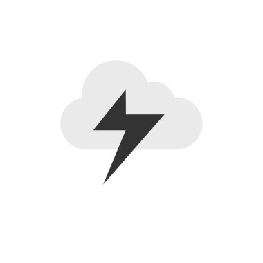 Şimşek simgesi vektör illüstrasyonu 