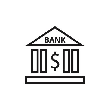 Modern bankacılık simgesinin vektör illüstrasyonu      