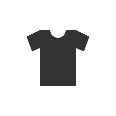 Tişört ikonu. Kıyafet sembolü tasarımı. düz grafik 