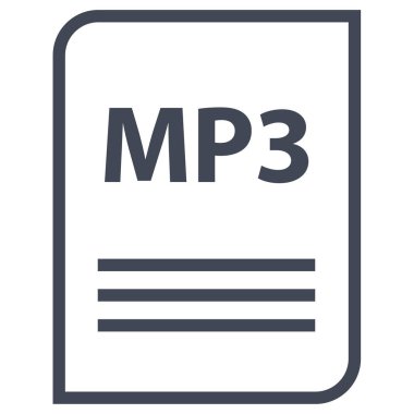 mp3 dosya biçimi vektör illüstrasyonu