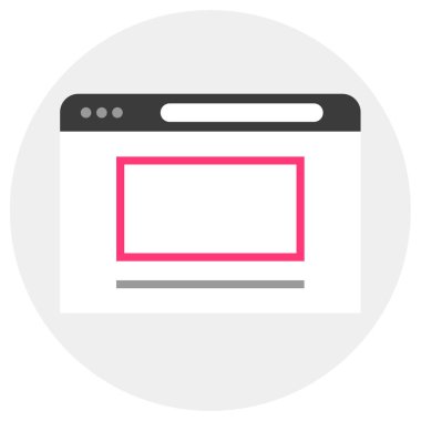 tarayıcı pencere simgesi. düz dizayn. vektör illüstrasyonu. 