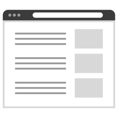 İnternet sitesi. Web simgesi basit illüstrasyon 