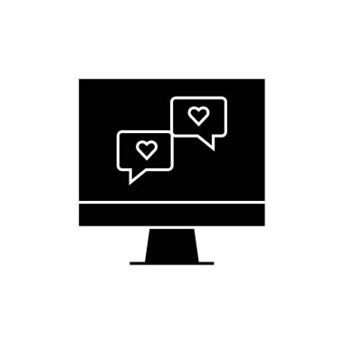 SMS & Metin Mesajlaşması ikon vektör çizimi