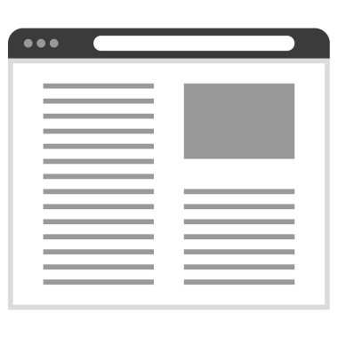 İnternet tarayıcı sayfası. ui ux 'nun basit tasarımı  