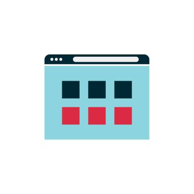 İnternet sitesi. Web simgesi basit illüstrasyon 