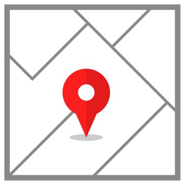 Pin haritası vektör illüstrasyonu 