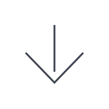 Basit ok simgesi vektör illüstrasyonu