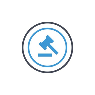 Çekiç düzlüğü simgesi, vektör illüstrasyonu  