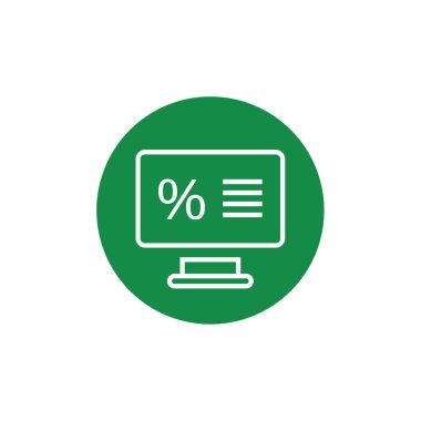 yüzde web simgesi basit illüstrasyon