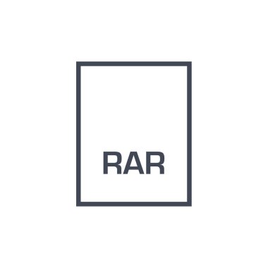 rar dosya uzantısı vektör illüstrasyonuName. 