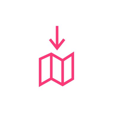 harita gezinme web simgesi basit illüstrasyon    