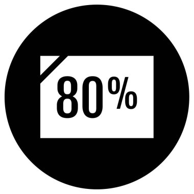 % 80 web simgesi basit illüstrasyon