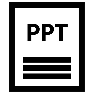 ppt dosya biçimi simgesinin vektör çizimi