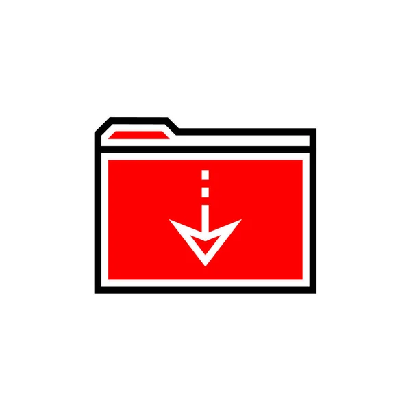 Vector Illustration Folder Archive Icon — Stock Vector