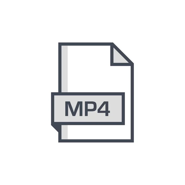 Mp4 Dateiformat Symbol Vektorillustration Einfaches Design — Stockvektor