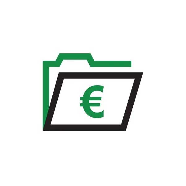 Euro Icône Monnaie Illustration Vectorielle — Image vectorielle