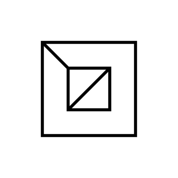 Αφηρημένο Πολυγωνικό Γεωμετρικό Εικονίδιο Σχήματος Διανυσματική Απεικόνιση — Διανυσματικό Αρχείο