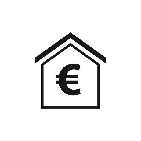 Siyahlı Euro Ikonu Logotype Vektör Çizimi — Stok Vektör