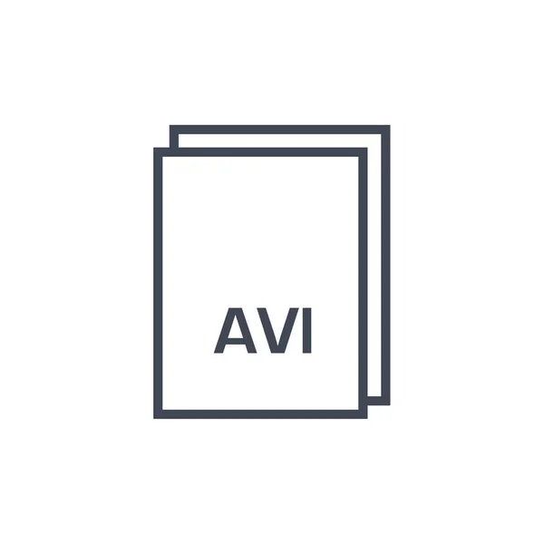Avi文件格式图标 矢量图解简单设计 — 图库矢量图片