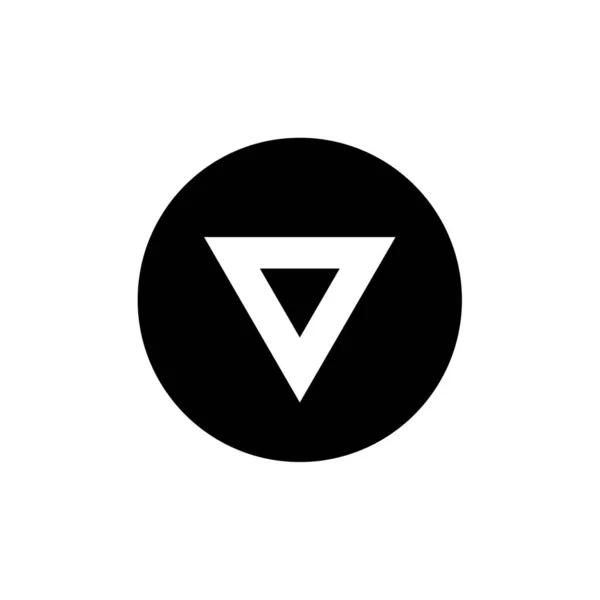 Icono Triángulo Ilustración Vectorial Diseño Simple — Vector de stock