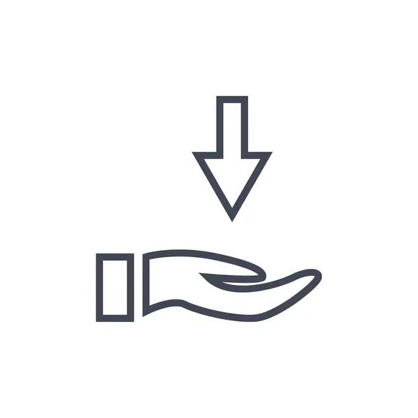 Hand Arrow Icon — Stock Vector